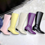 Women's Casual Pointed Toe Flat Knee-High Boots 99003573S