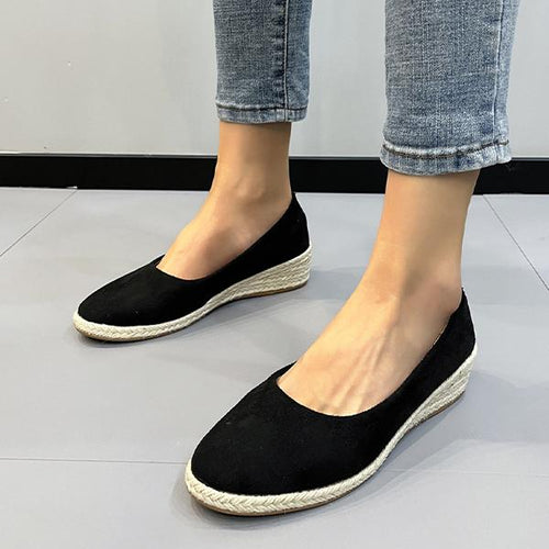 Women's Casual Shallow Wedge Slip-On Espadrilles 30664947S