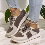 Women's Casual Plush Lined Color Block Sneakers 64795818S