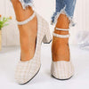 Women's Low-Cut Block Heel Shoes 31300556C