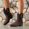 Women's Color-Block Martin Boots Fashion Short Boots 48978565C