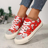 Women's Casual Rhinestone Christmas Canvas Shoes 17698639S