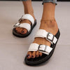Women's Casual Belt Buckle Thick Soled Slippers 82127561S