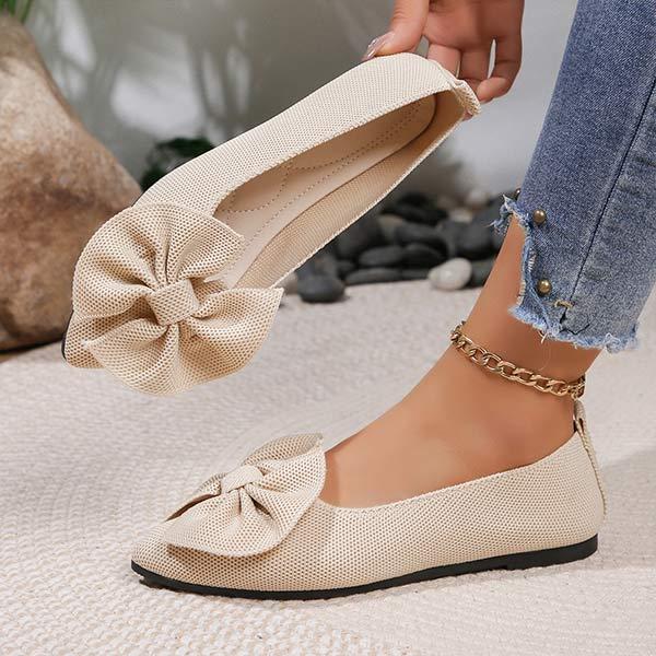 Women's Slip-On Bow Pointed Toe Flat Shoes 47622175C