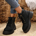 Women's Vintage Lace-Up Ankle Biker Boots 44601847C