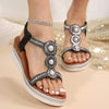 Women's Retro Rhinestone Wedge Sandals 97864578C