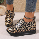 Women's Thick-soled Casual Leopard Print Sneakers 60665120S