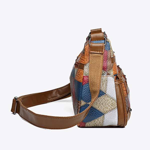 Women's Large-Capacity Patchwork Multi-Pocket Crossbody Shoulder Bag 95062939C