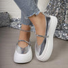 Women's Platform Velcro Strap Mary Jane Shoes 09237858C