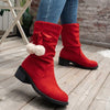 Women's Velvety Christmas-Themed Fashion Boots 87844839C