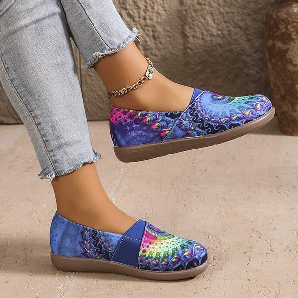 Women's Colorful Round-Toe Slip-On Shoes 95517260C