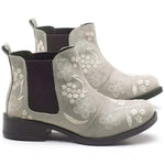 Women's Embroidered Elastic Ankle Boots 33310123C