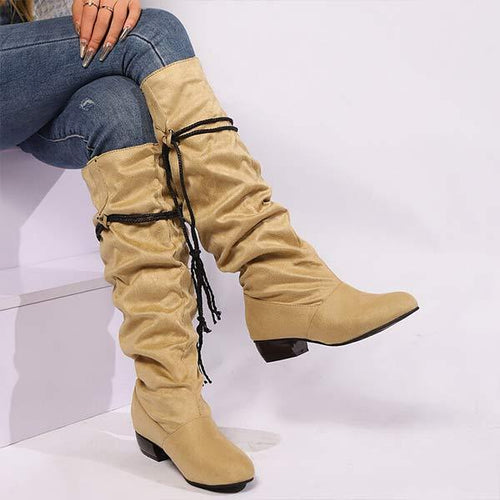 Women's Suede High-Calf Boots 16874585C