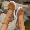 Women's Casual Stone Pattern Elastic Strap Wedge Sandals 61232277S