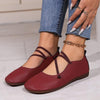 Women's Casual Contrast Color Buckled Flat Shoes 46494921S