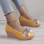 Women's Bowknot Wedge Shallow Flats 24133579C