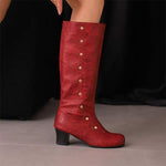 Women's Studded Block-Heel Knee-High Boots 11469340C