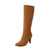 Women's Suede High-Heel Riding Boots 10277246C