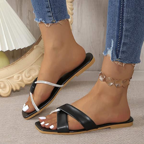 Women's Flat Fashion Cross Sandals 20791398C