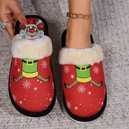 Women's Indoor Home Warm and Anti-Slip Cotton Slippers 01199887C