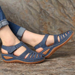 Women's Hollow Wedge Roman Style Sandals 69978354C