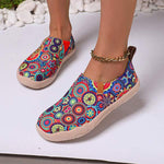 Women's Elastic Slip-On Floral Canvas Shoes 41699351C