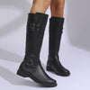 Women's Casual Everyday Buckle Knee-High Boots 85074502S