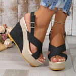 Women's Thick Sole Waterproof Platform High Heel Sandals 62059381C