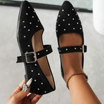 Women's Fashionable Pointed Toe Strap Mary Jane Shoes 30157850C