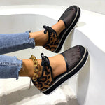 Women's Casual Leopard Mesh Lace-Up Platform Sandals 94479688S