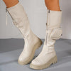 Women's Fashion Knee-High Boots with Side Bags 57105980S