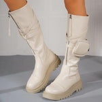 Women's Fashion Knee-High Boots with Side Bags 57105980S