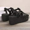 Women's Roman Wedge Buckle Hollow Sandals 45819622S