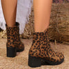 Women's Leopard-Print Side-Zip Chelsea Boots 18862923C