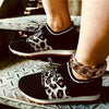 Women's Mesh Casual Leopard Print Color Block Sneakers 68083654S