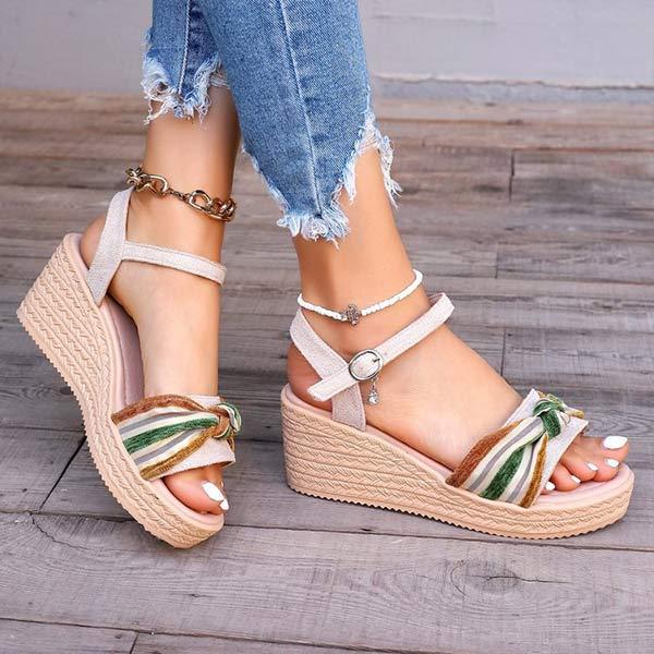 Women's One-Strap Buckle Chunky Heel Thick-Sole Sandals 92800317C