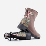 Women's Casual Flower Embroidered Ankle Boots 93576007S