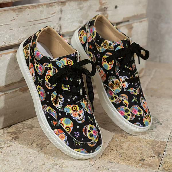 Women's Printed Casual Light Canvas Shoes 94349547S