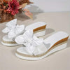 Women's Thick Sole Slide Sandals with Bow Detail 54330008C