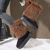 Women's Slip-On Snow Boots with Furry Cuffs 23099854C