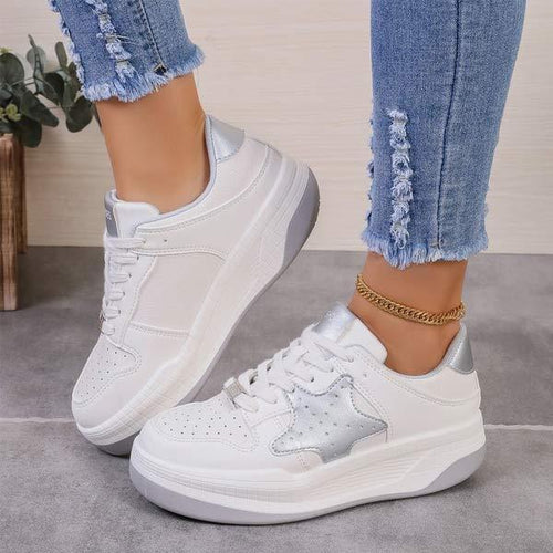 Women's Color Block Flat Casual Sneakers 67715859C