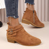 Women's Casual Double Buckle Ankle Boots 90135933S