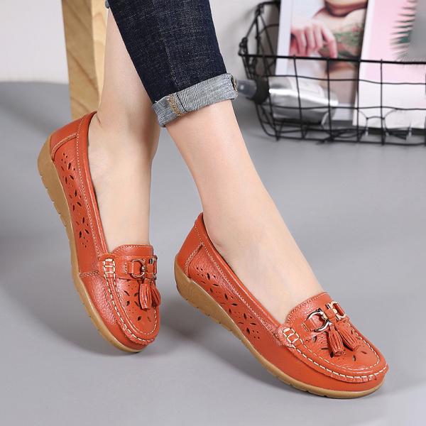 Women's Casual Bow Knot Hollow Flat Peas Shoes 67422475S