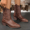 Women's Retro Embroidered Short Boots 11820135C