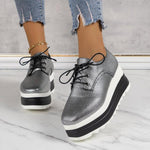 Women's Casual Lace-Up Platform Shoes 48223213S