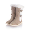 Women's Casual Thick Soled Furry Gear Sole Warm Cotton Boots 44263266S