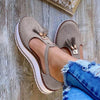 Women's Round Toe Belt Buckle Tassel Platform Sandals 40178808C