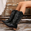 Women's Vintage Embroidered Western Chunky Heel Cowboy Boots 55418390C