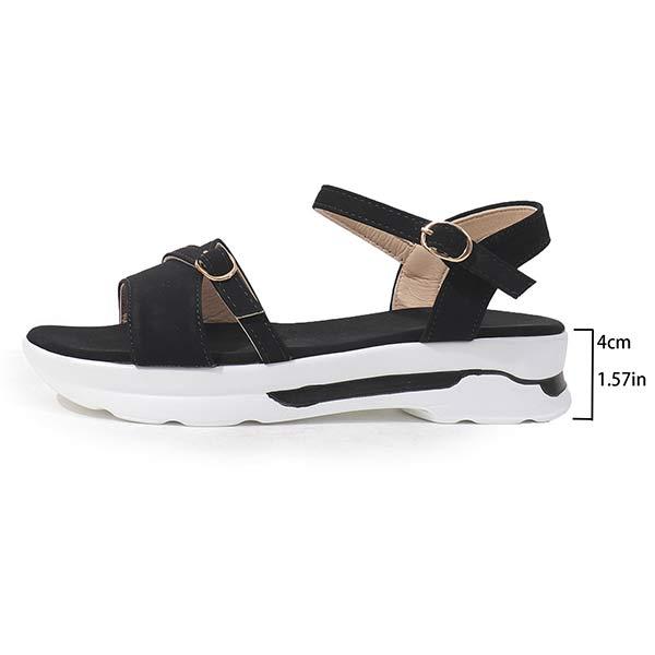 Women's Thick-Soled Wedge Sandals with Single Strap 72211321C