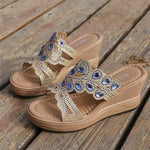 Women's Wedge Heel Rhinestone Sandals 46144798C